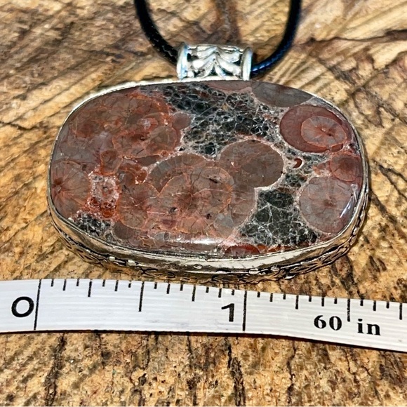 Peanut Obsidian Perlite Pendant 1 1/2”x 1 1/2” - Picture 10 of 17